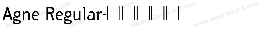 Agne Regular字体转换
